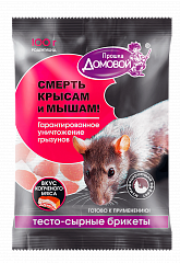 ДОМОВОЙ ПРОШКА Тесто-сырный брикет, вкус КОПЧЕНОГО МЯСА, пакет 100г